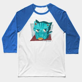 Blue-green kitten's diet Baseball T-Shirt